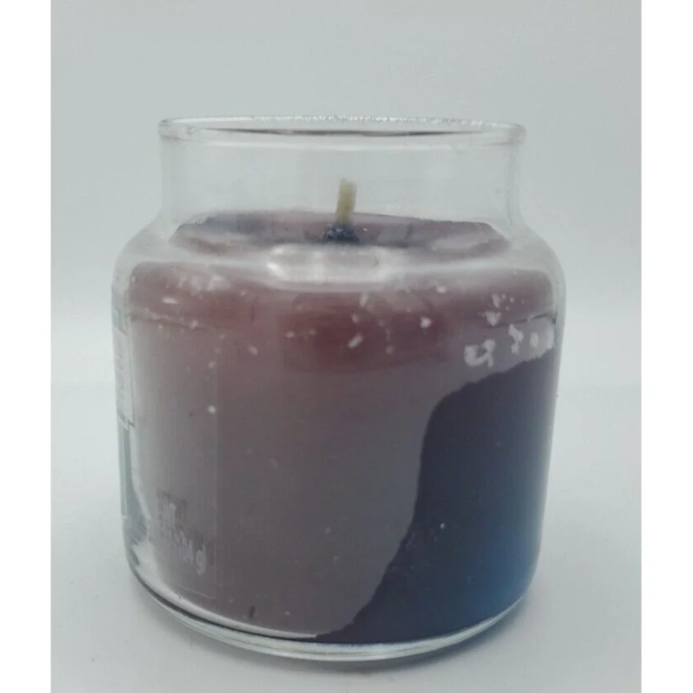 Turquoise Glass Yankee Candle Housewarmer Jar Lid 3.7oz Small Purple Fresh Sweet